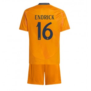 Real Madrid Endrick #16 Gostujuci Dres za Dječji 2024-25 Kratak Rukavima (+ kratke hlače)